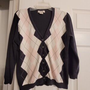 Michael Kors Argyle Sweater Size L
